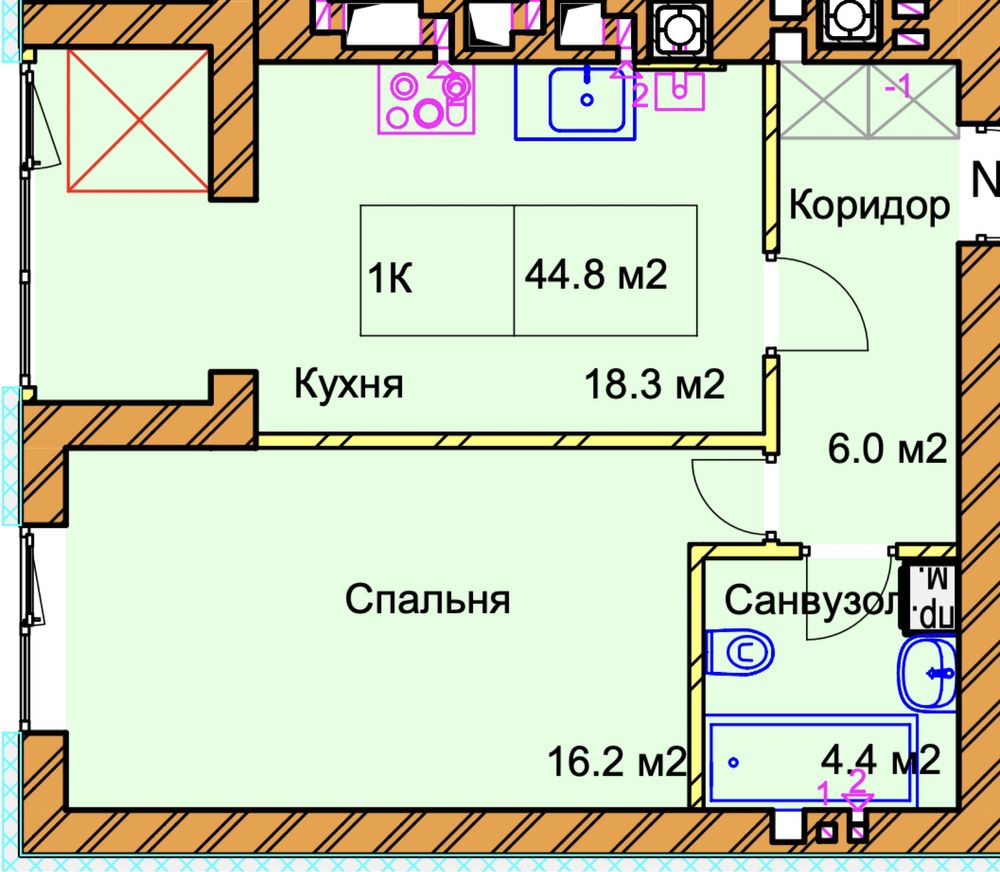 1 кімнатна квартира від забудовника ЖК Панорама де люкс