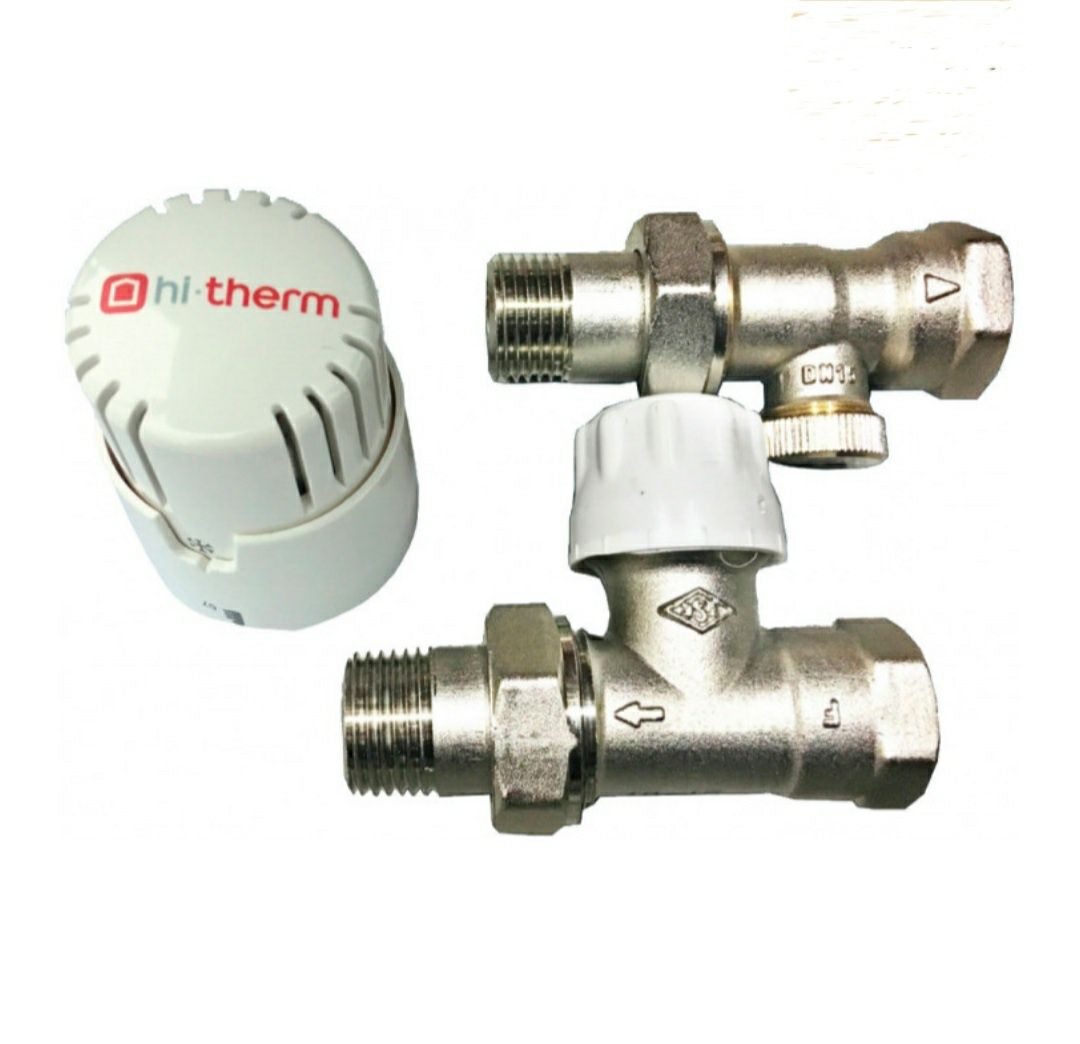 Кран для радіаторів опалення Hi-therm 1/2 з термоголовкою