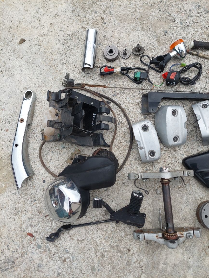 Honda shadow vt 125 koło moduł dekiel instalacja półki set chrom sprzę