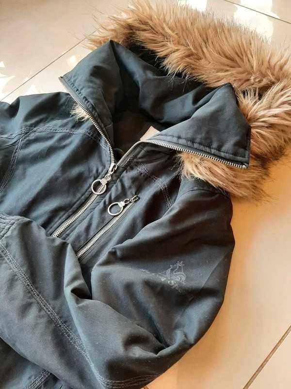 Zimowa Kurtka z kapturem oryginalna Le Coq Sportif XS