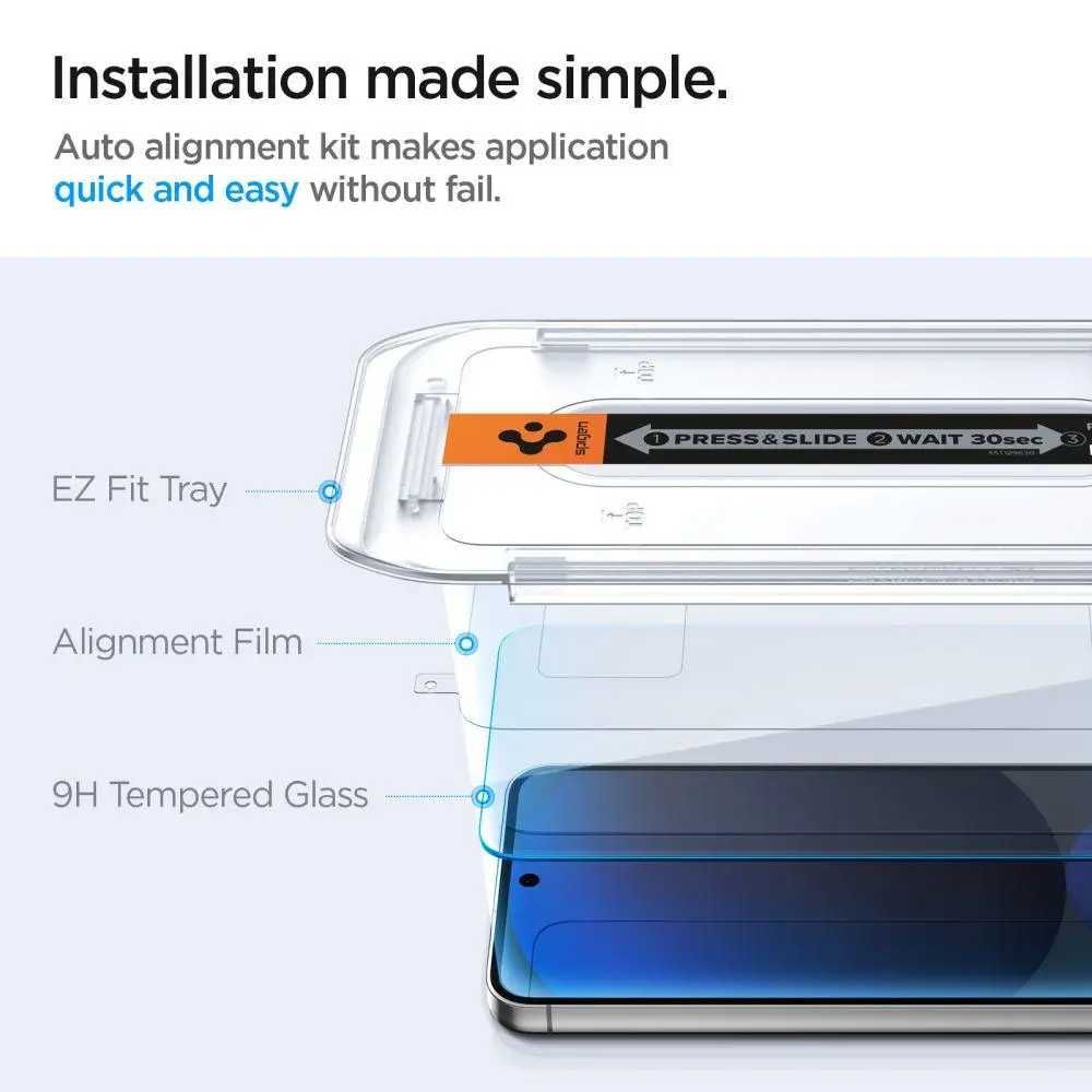 Защитное стекло Spigen Glas.tR EZ FIT 2-Pack для Samsung Galaxy S24 FE