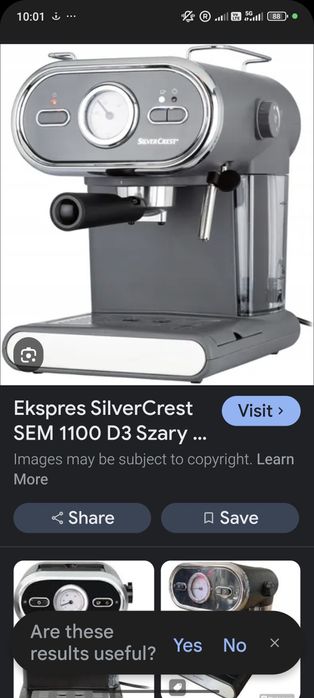 Ekspres do kawy SilverCrest SEM 1100 D3 – szary, jak nowy!  Sprzedaję