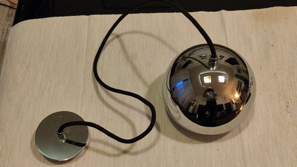 lampa sufitowa zwis kula chrom