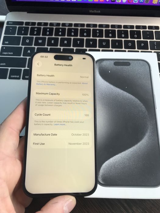 Apple iphone 15 Pro 128Gb Black Titanium Фізична Сім