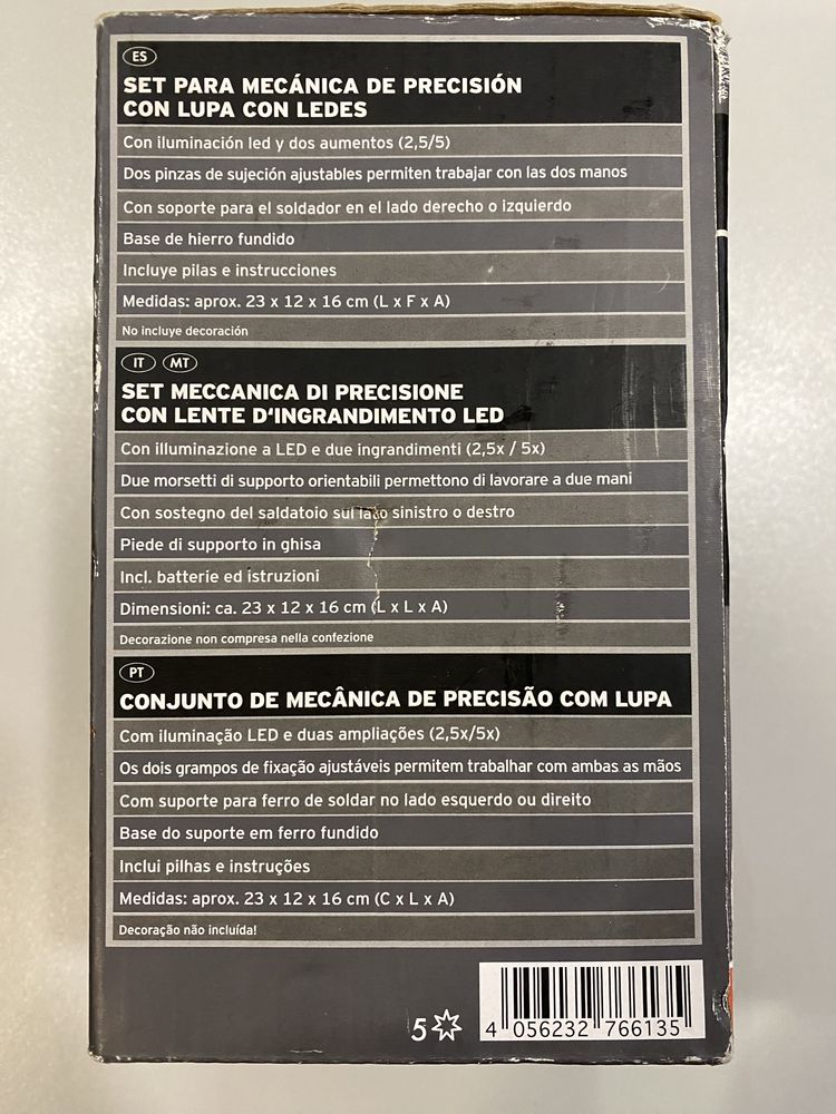 Powerfix conjunto de precisão com lupa