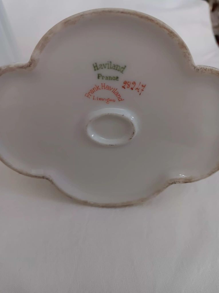Cafeteira e Acucareiro da  antiga fábrica de Limoges Fank Haviland