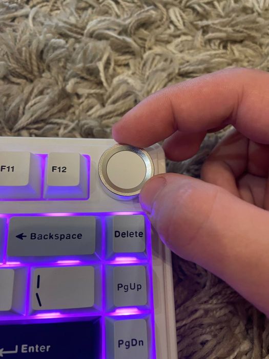 Механічна клавіатура AULA F75 white-blue(бездротова)