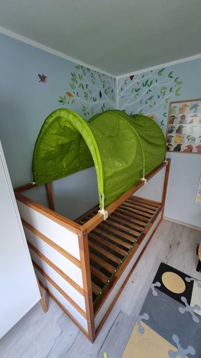 Łóżko IKEA Kura i baldachim