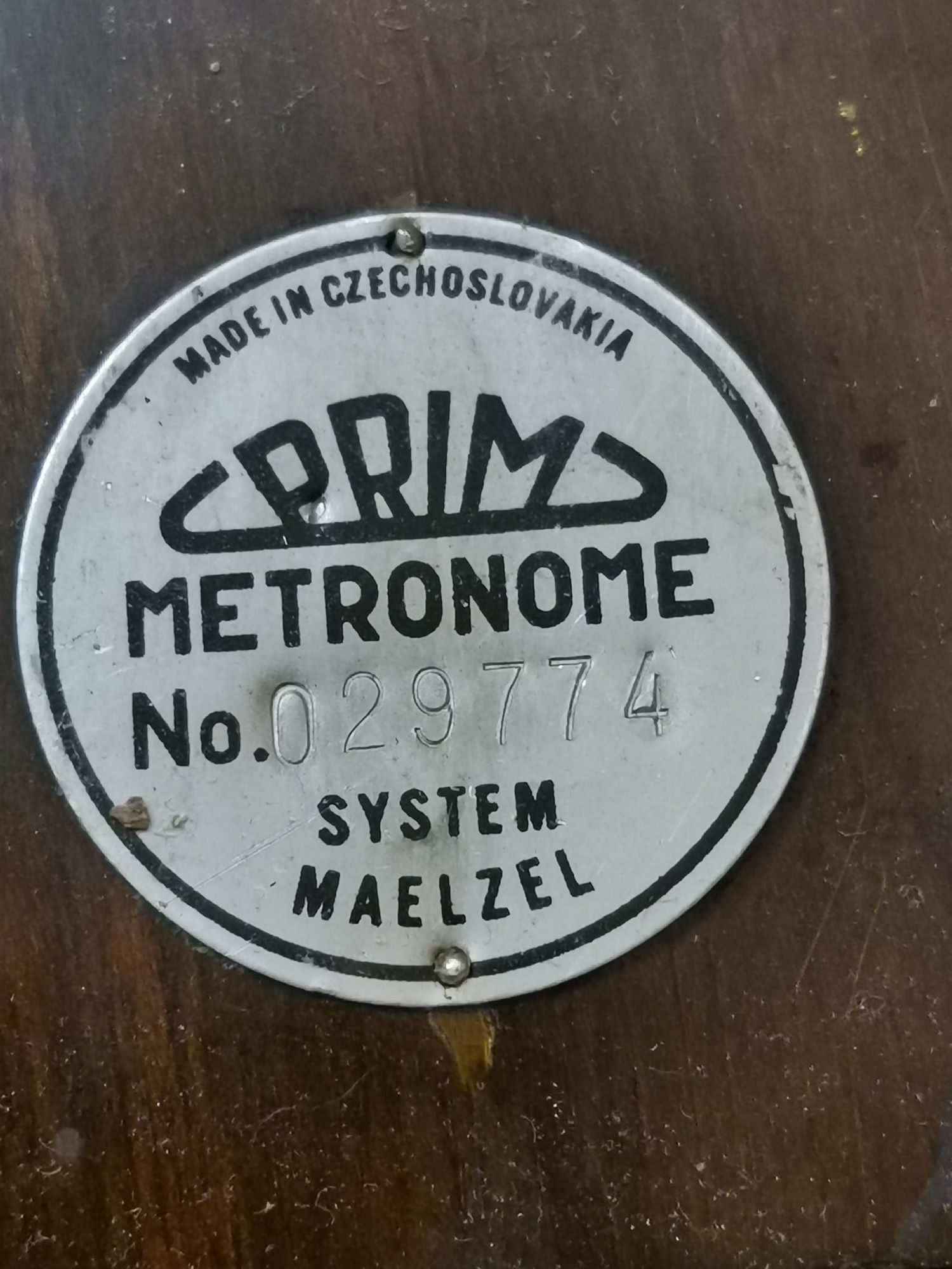 Метроном PRIME, system Maelzel, винтаж, Чехословакия.