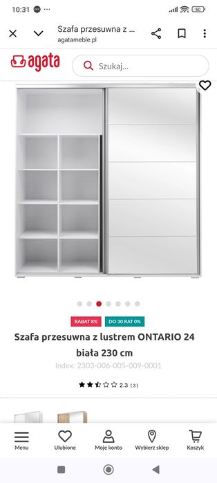 Szafa Agata na ubrania