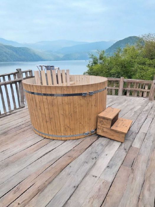 Balia ogrodowa gorąca 180cm, KOMPLETNA, JAKUZZI, hot tube, ruska bania