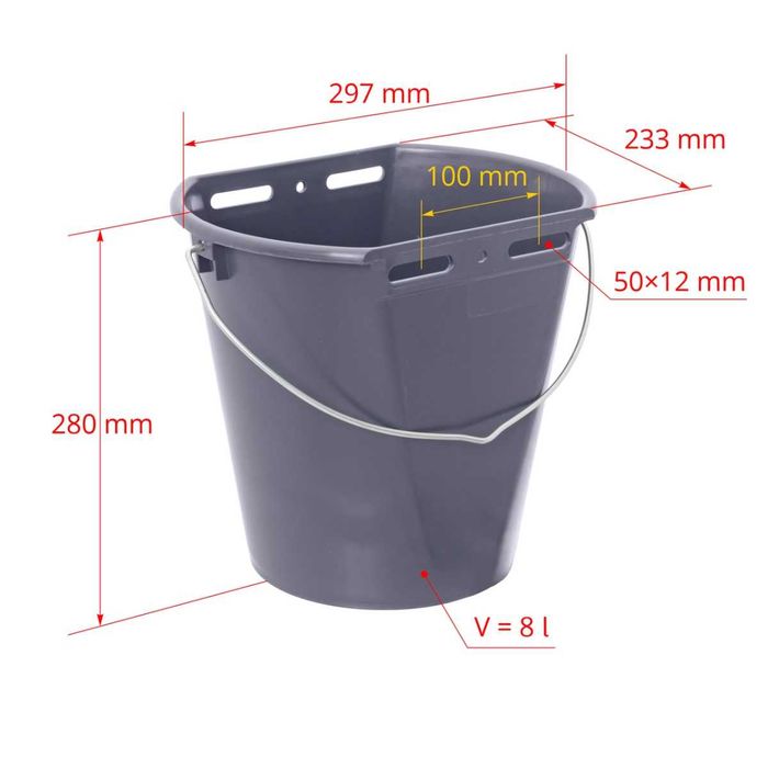 Wiadro laktacyjne dla jagniąt i koźląt. 3 smoczki, 8 litrów