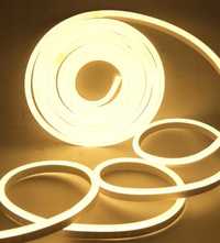 Wąż LED, neon 5 m. Ciepły bialy