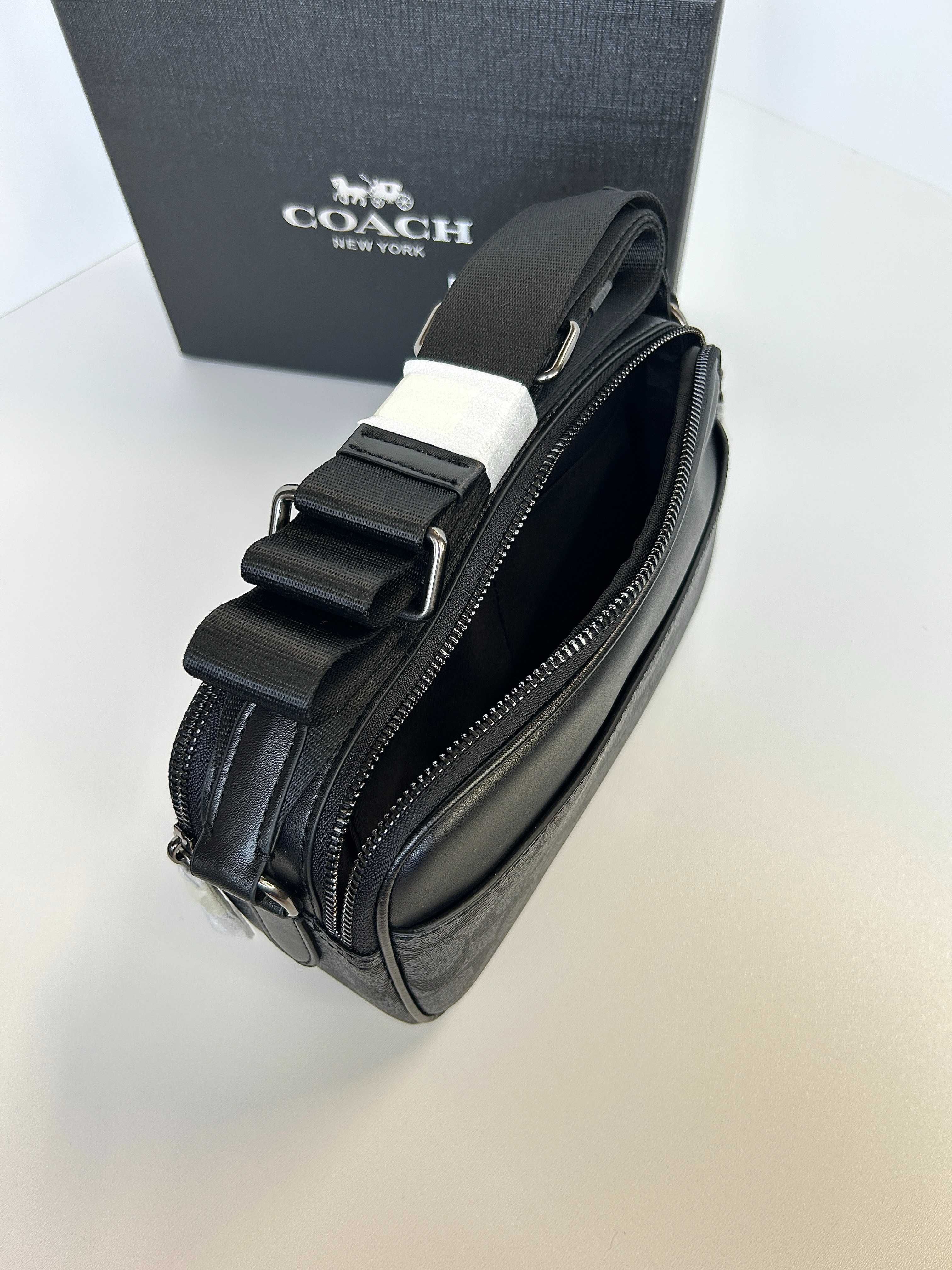 Чоловіча сумка Coach - фірмова Канва!