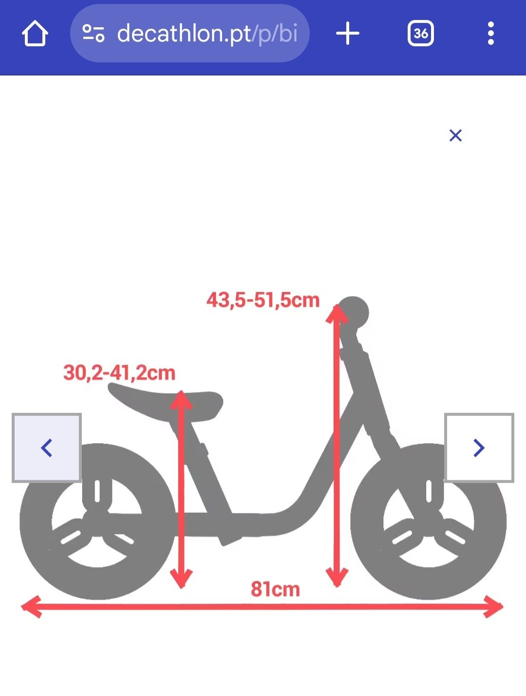 Bicicleta de apendizagem criança