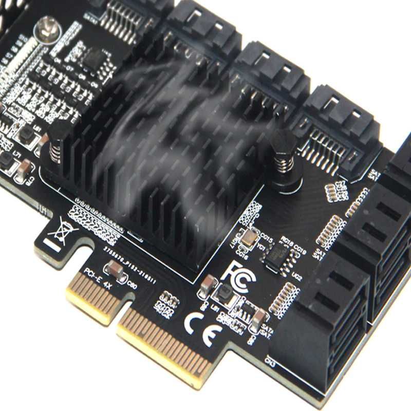 Karta SATA 10 portow PCI Express X4 3.0 do SATA3 6 gb/s ASM1166
