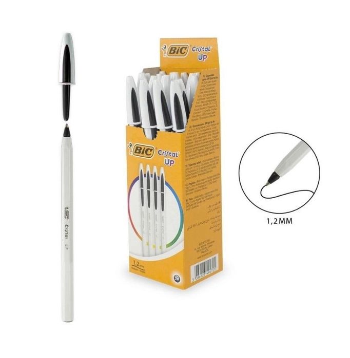 Długopis Cristal up czarny (20szt) BIC BIC pudełko,159x61 mm