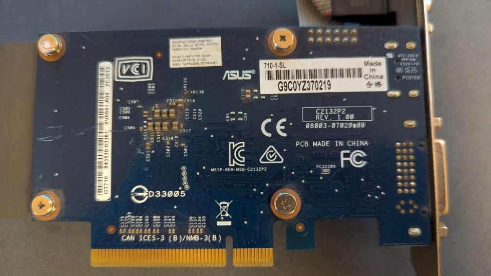 Видеокарта Asus Nvidia 710 1gb