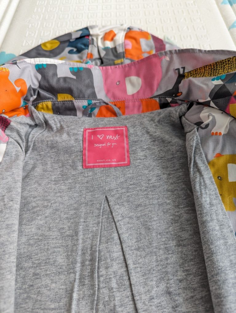 Куртка дощовик плащ жилетка безрукавка з котиками рожева 92-98 2-3 H&M
