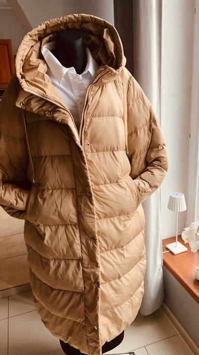 Długa kurtka pikowana płaszcz