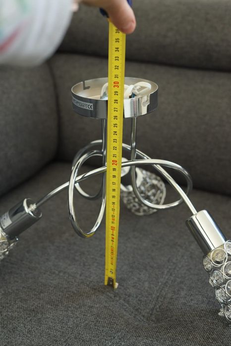 Żyrandol lampa wisząca 3 ramiona kryształki