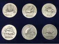 Estojo com 6 medalhas alusivas a embarcações dos descobrimentos