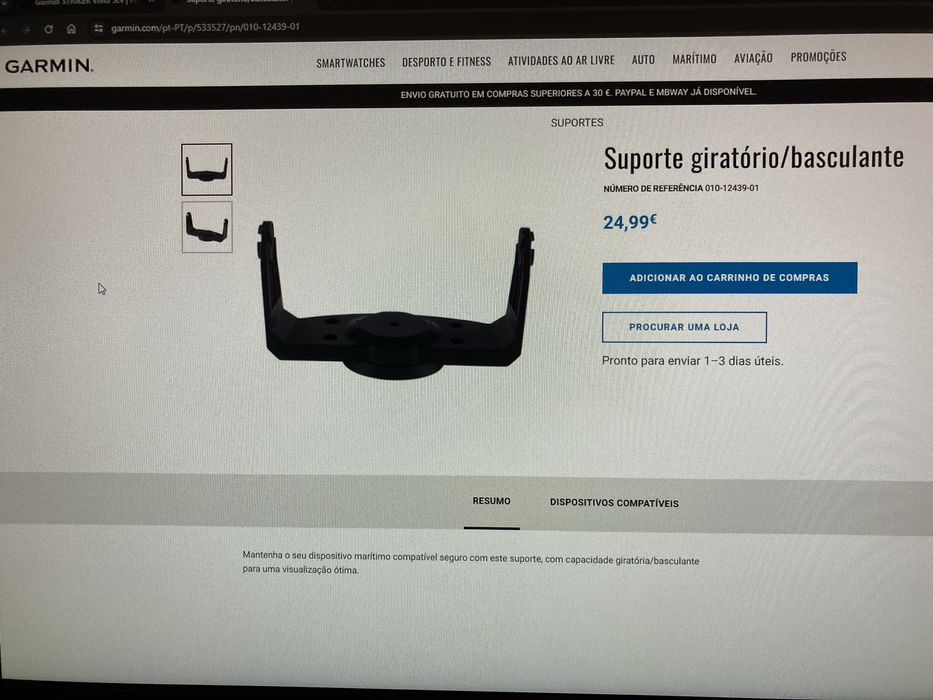 Acessórios sonda Garmin NOVOS