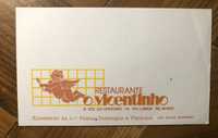 Antigo Cartão Restaurante “O Vicentinho” – Lisboa
