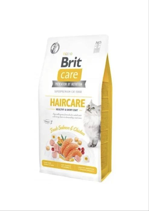 Брит Brit Care Cat Grain-Free Haircare. 7 кг з куркою та лососем