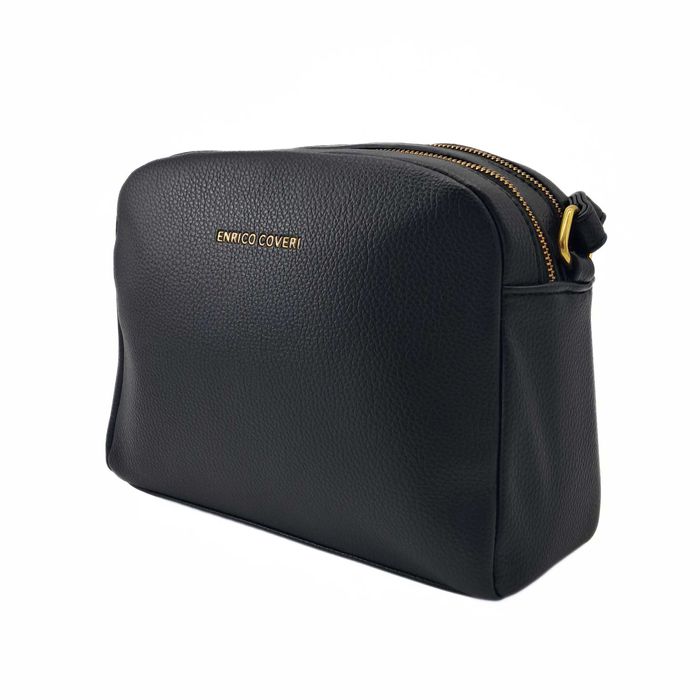 Czarna torebka Enrico Coveri przez ramię