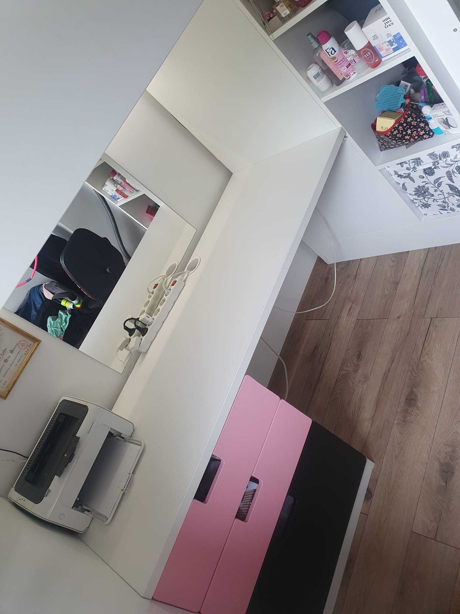 Łóżko z biurkiem szufladami i szafą Ikea