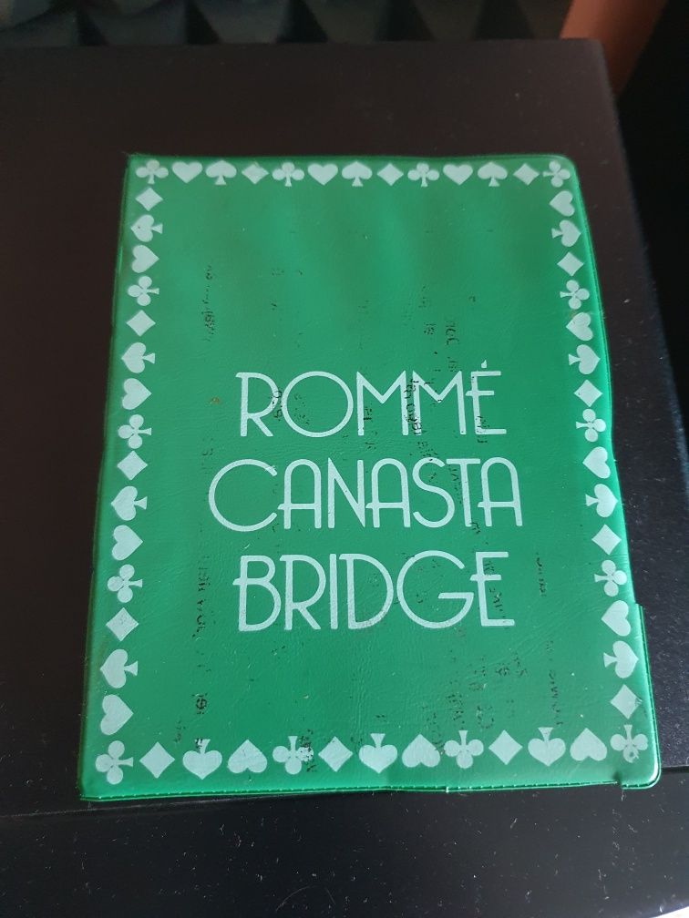 Stare karty do gry Romme canasta bridge
