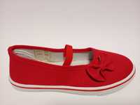czerwone buty szkolne balerinki tekstylne nr. 30