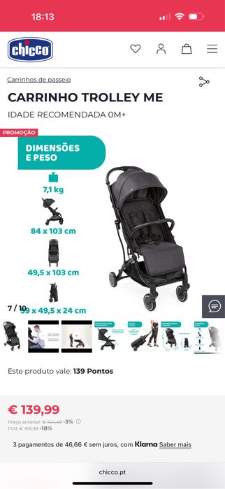 Carrinho de bebé da Chicco