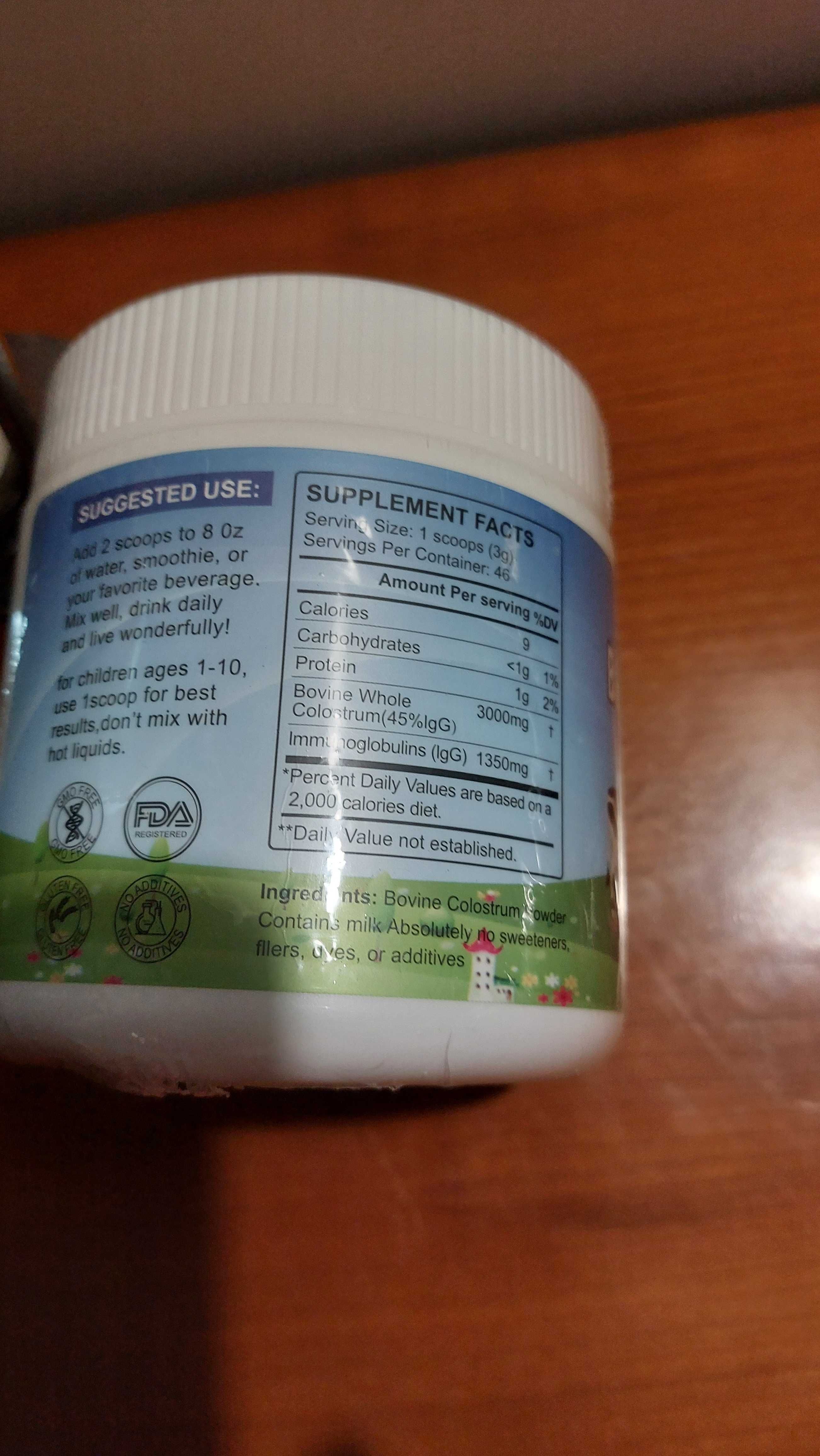 Colostro em Pó de Bovino 3000mg