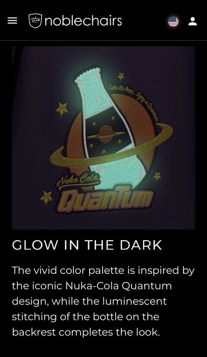 Cadeira Gaming Noblechairs Icon Nuka-Cola Quantum Edition