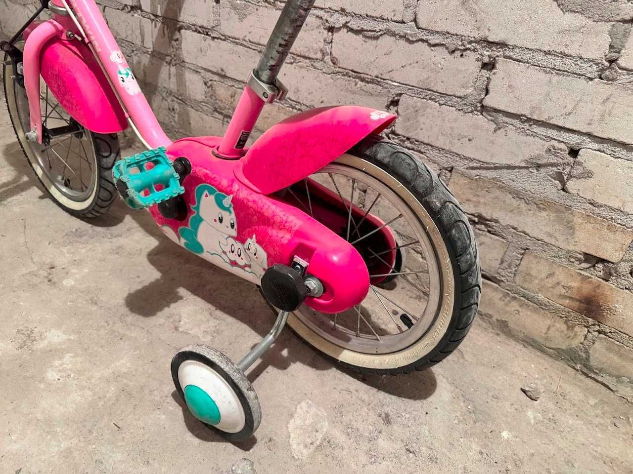 Rower dziecięcy 14 BTWIN UNICORN Różowy