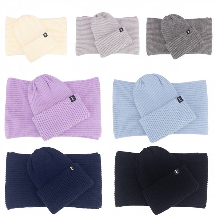 Шапка хомут шарф для дівчинки зима