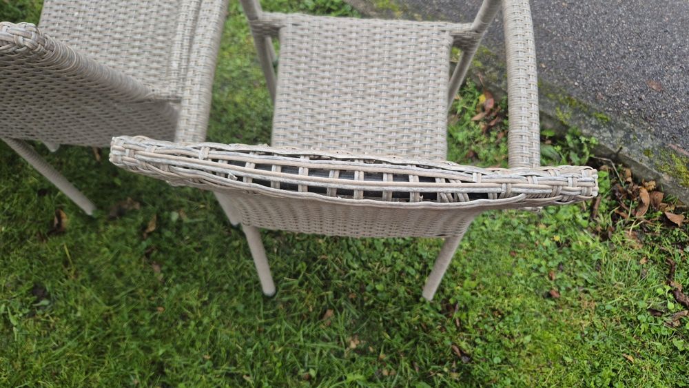 Krzesla ogrodowe  6 sztuk technoratan