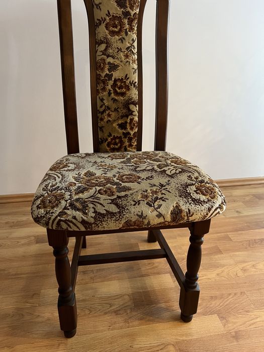 Krzesło krzesła DANIEL-B tarcica liściasta brązowe 4 szt