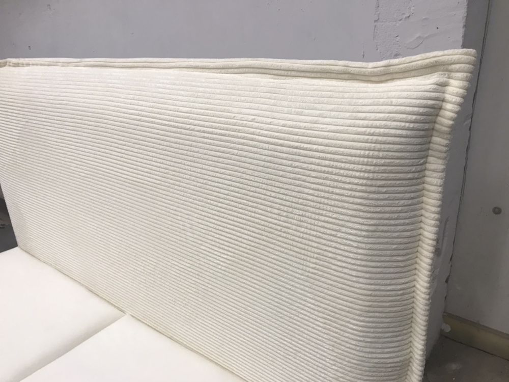 Nowość łóżko Kontynentalne w tkaninie POSO sztruks duży wybór  materac