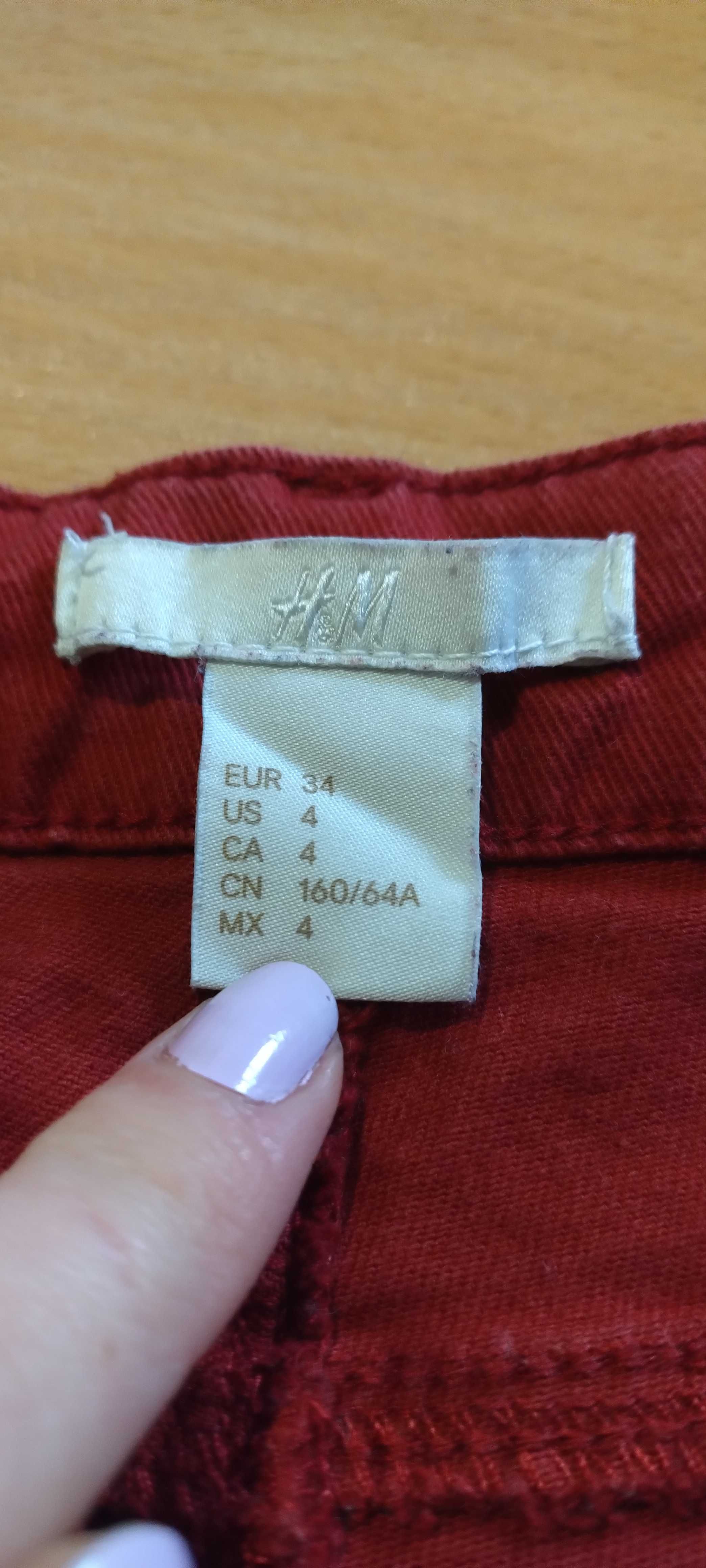 Spodenki burgundowe H&M