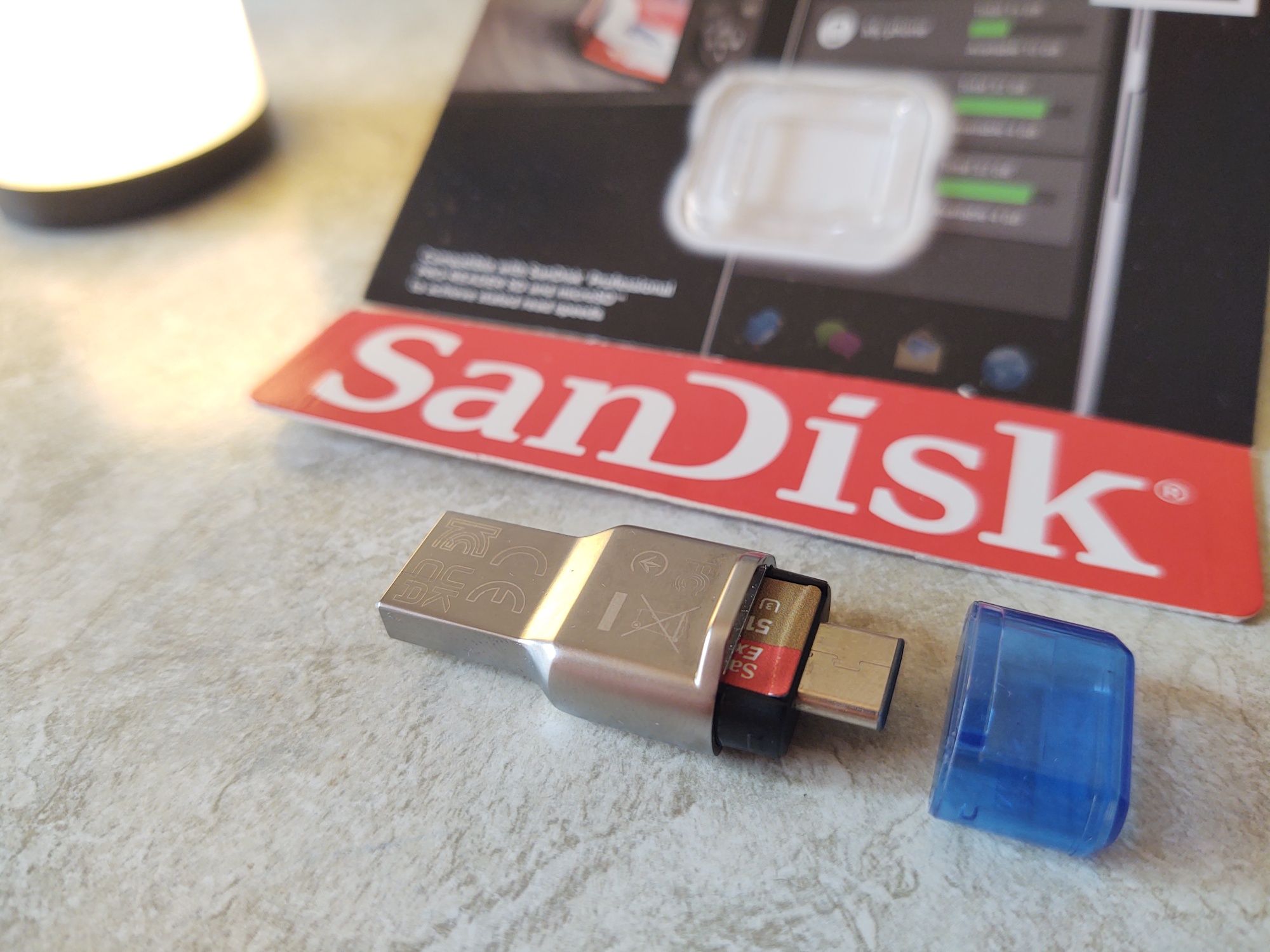 MicroSD SanDisk 512 Gb + Kingston MobileLite Duo 3C