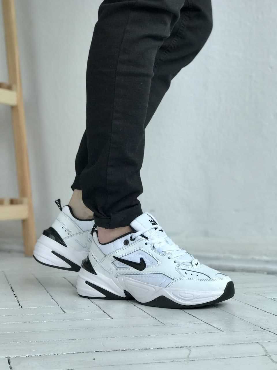 Кросівки чоловічі Nike m2k Tekno білі / Найк Текно белые кожаные