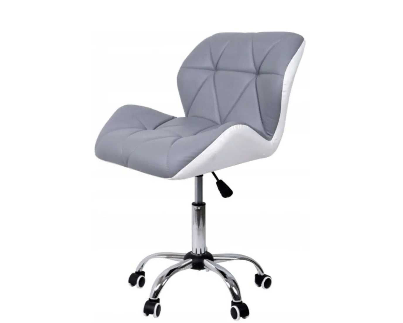 Кресло серое+белое компьютерное офисное Demure стул для мастера