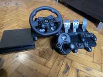 Игровой руль для ПК пс4 пс5 LOGITECH + playstation 4 slim 1tb