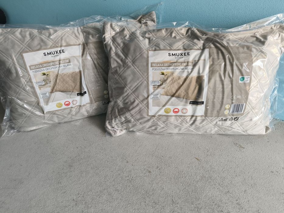 Poduszka ortopedyczna Smukee Relaxa 60x40x16 beżowa 2 szt