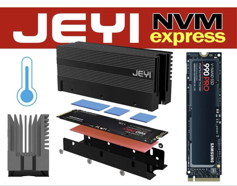 JEYI pasywne chlodzenie radiator termpoady Dysk Ssd Nvme Sata PCie M2