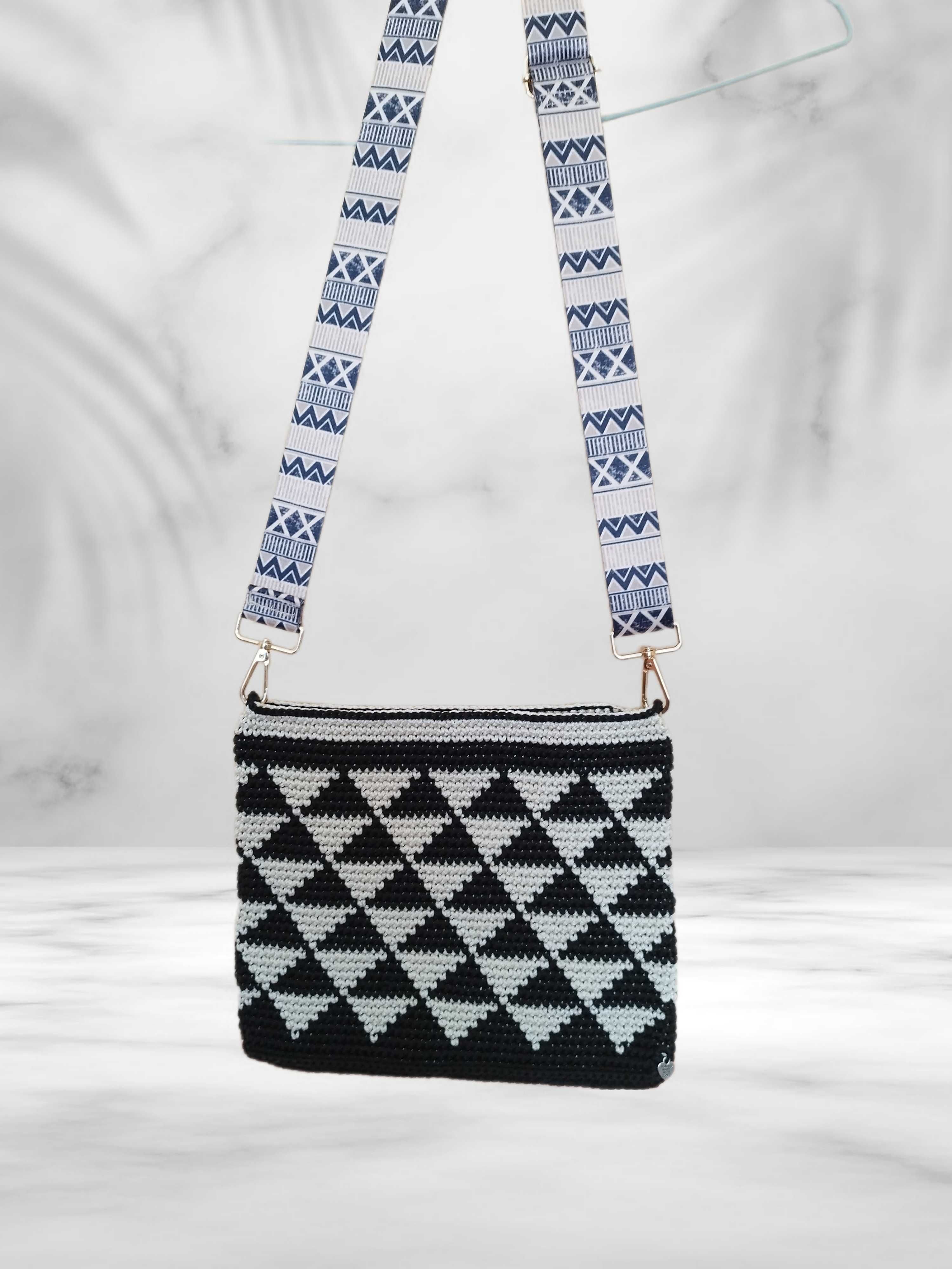 Torba w stylu retro Geometria, torba na ramię, torba listonosza