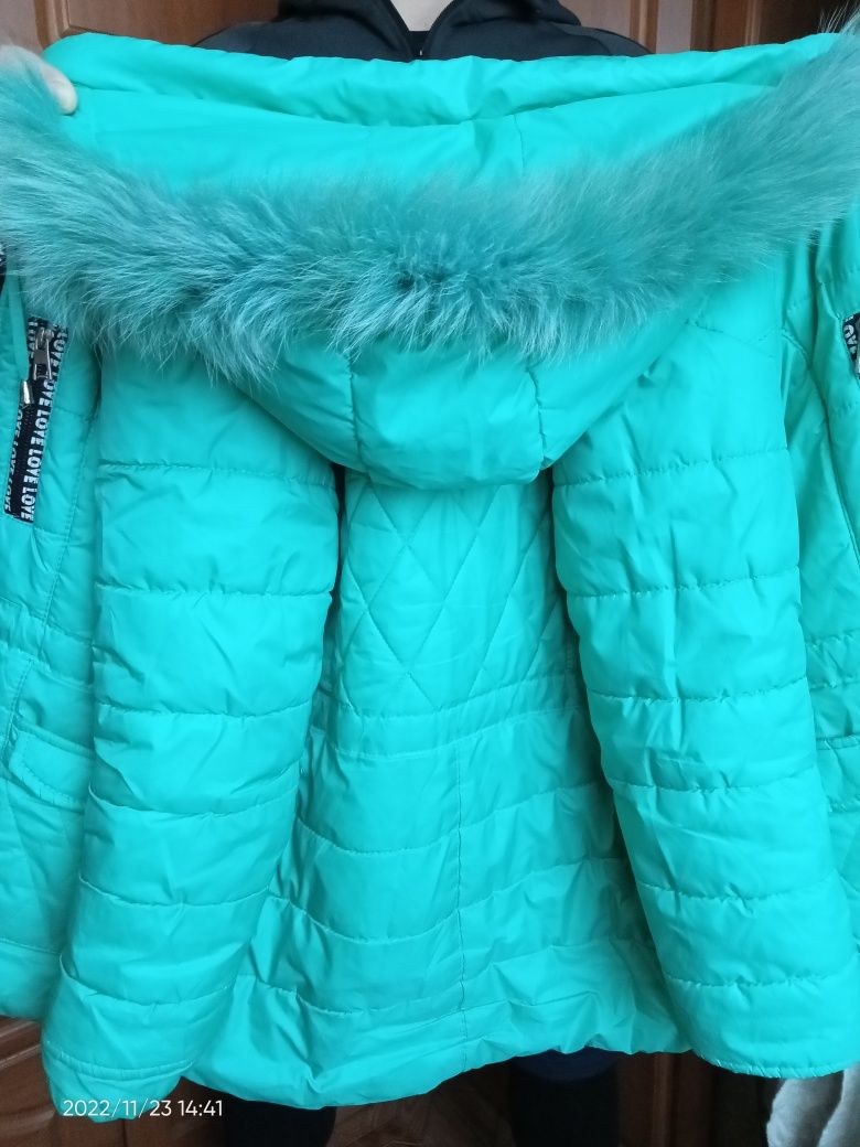 Зимняя куртка на девочку (7-8лет)